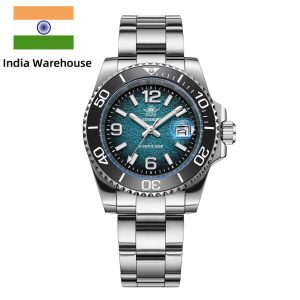 ★india warehouse★addiesdive 41mm modern sub quartz watch with 200m water waterproof，ad2513