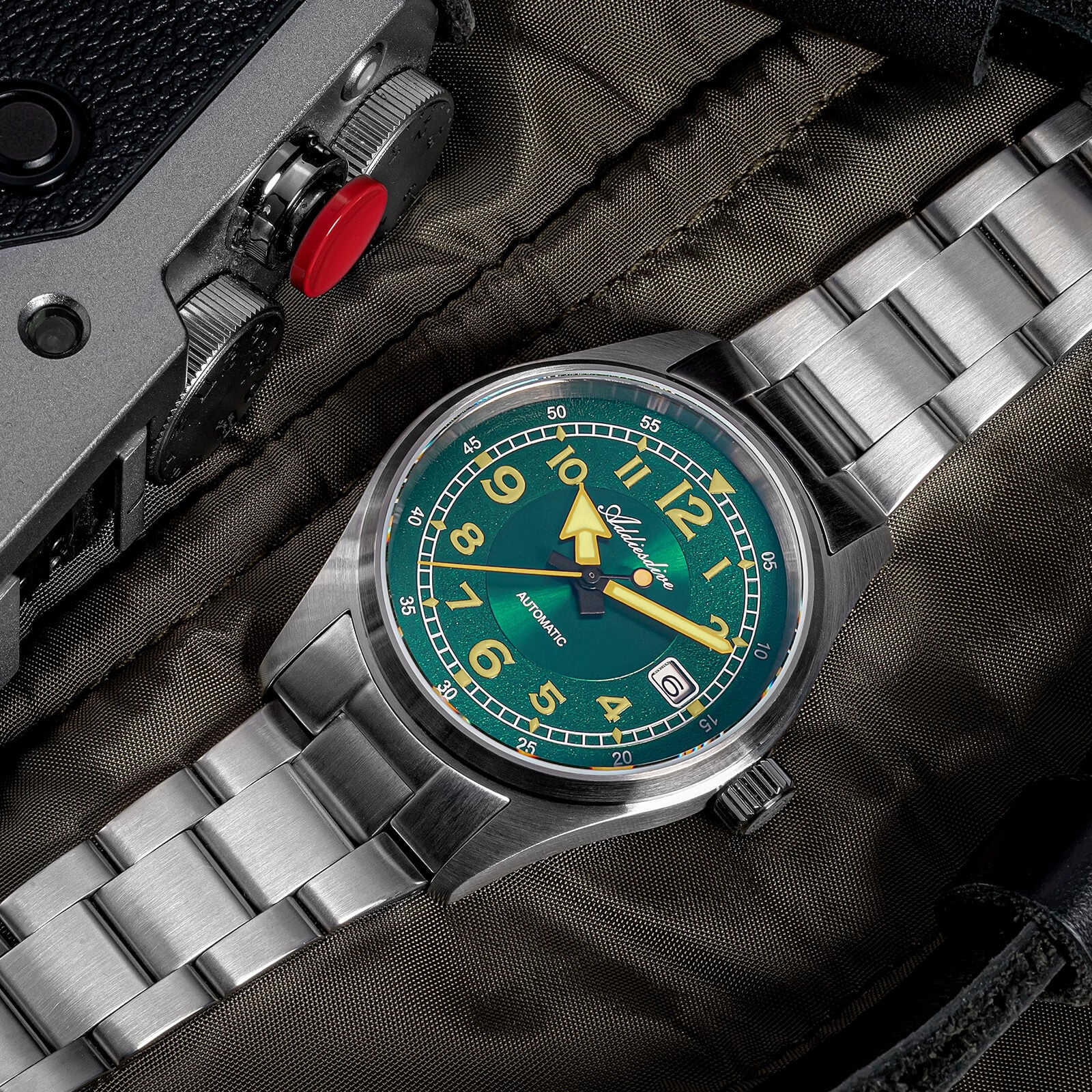 addiesdive 39mm explore retro mechanical men watch ad2055 addiesdive 39mm explore retro mechanical men watch ad2055