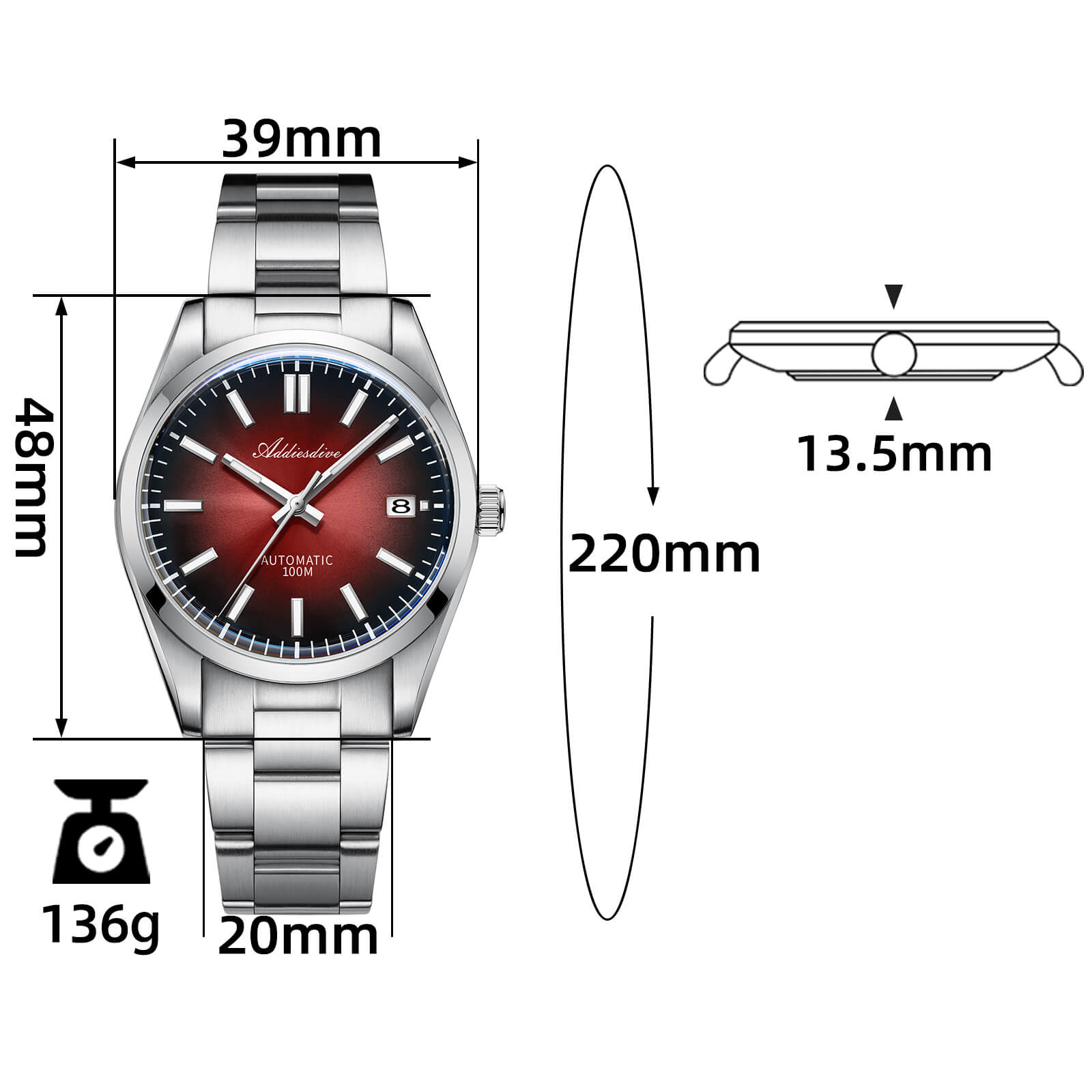 addiesdive original design men watch ad2071 addiesdive original design men watch ad2071