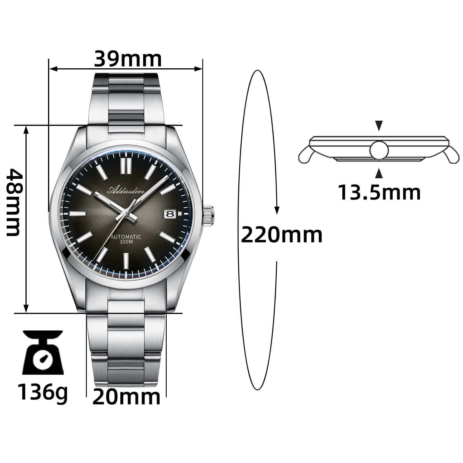 addiesdive original design men watch ad2071 addiesdive original design men watch ad2071