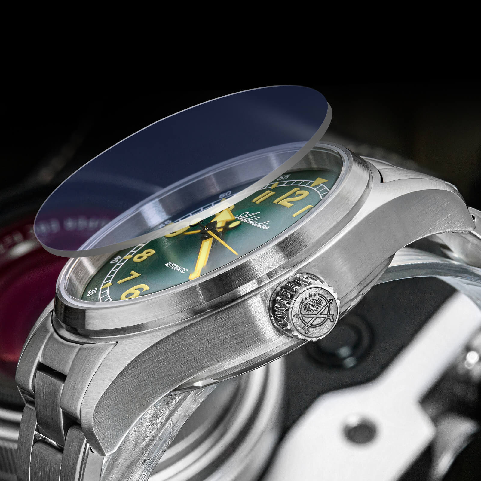 addiesdive 39mm explore retro mechanical men watch ad2055 addiesdive 39mm explore retro mechanical men watch ad2055