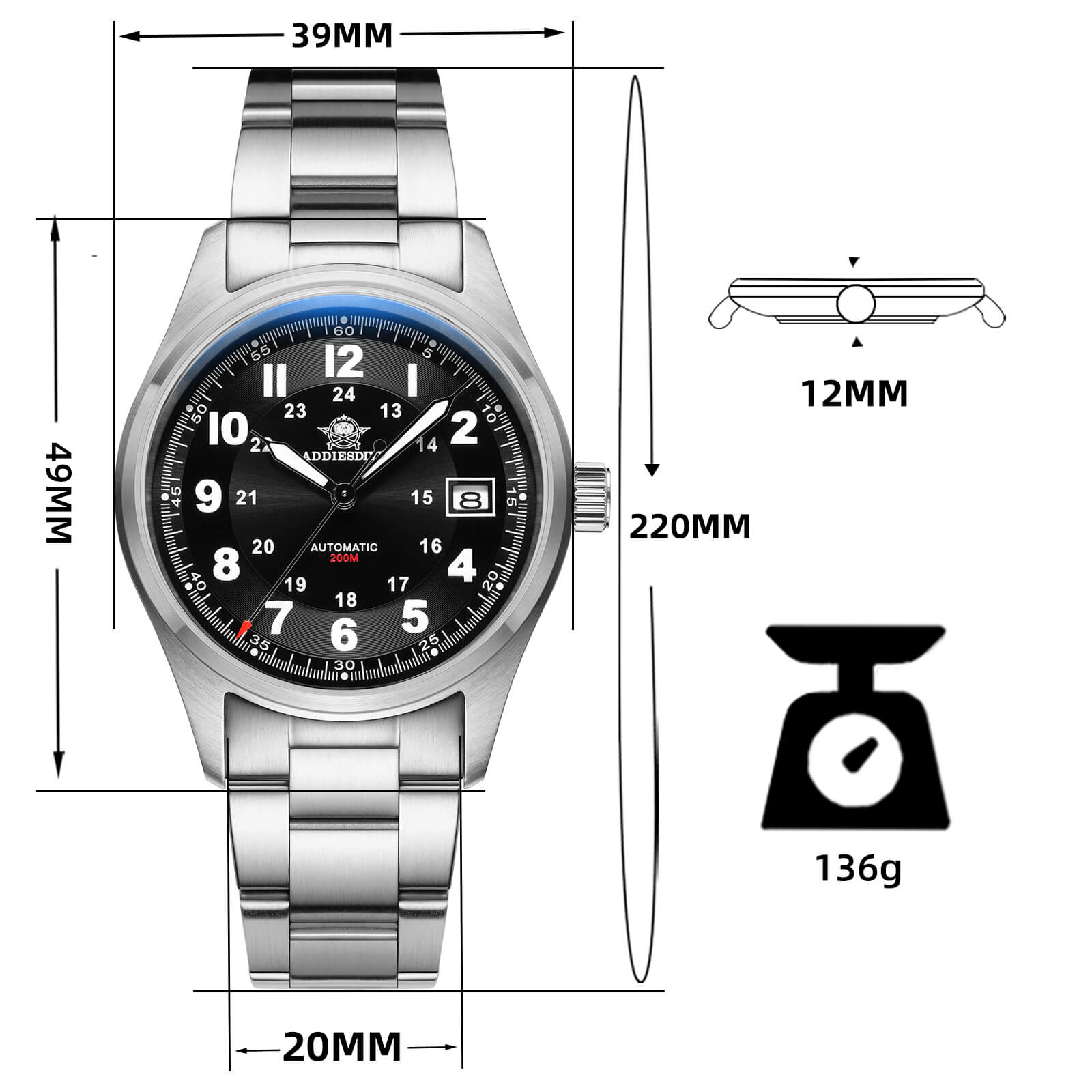 🔥anniversary sale🔥addiesdive® men's elegant automatic watch diver 200m (ad2048) 🔥anniversary sale🔥addiesdive® men's elegant automatic watch diver 200m (ad2048)