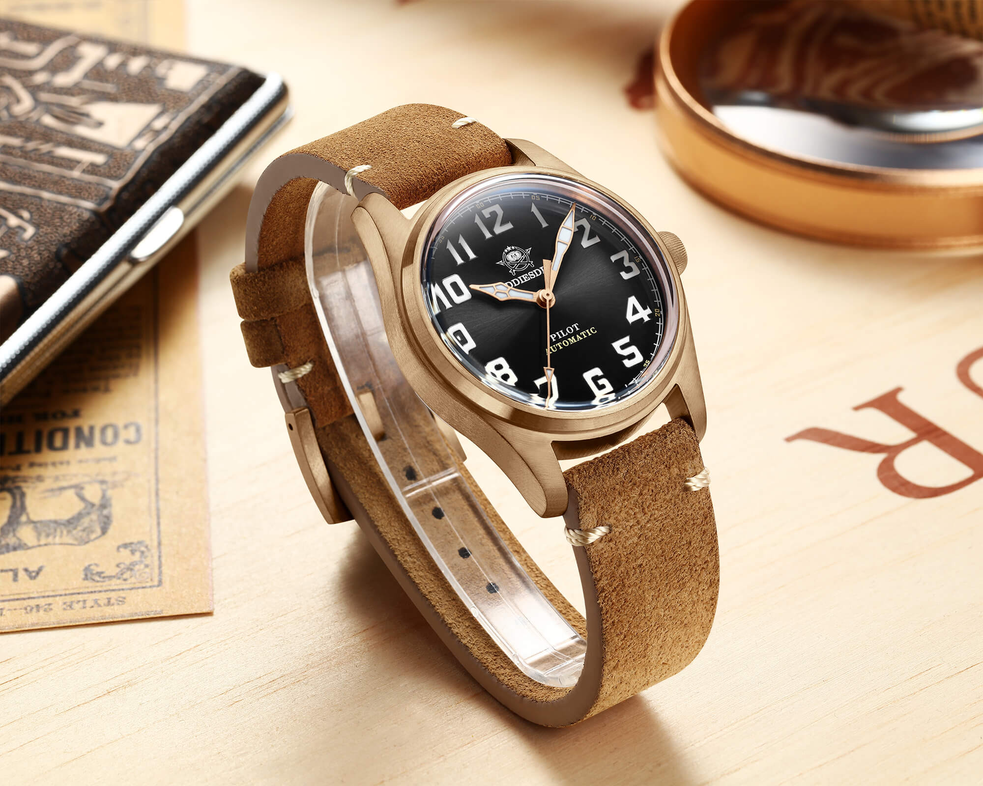 addiesdive® 39mm bronze men watch(ad2114) addiesdive® 39mm bronze men watch(ad2114)