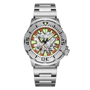 🔥anniversary sale🔥addiesdive oceanmonster dive watch ad2103 skeleton